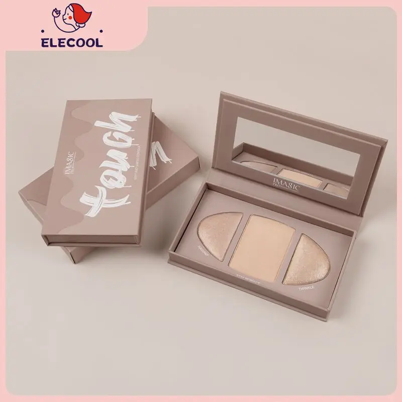 

Shimmer Powder Highlighter Bronzers 3 Colors Face Contour Brighten Glitter Highlighter Palette Facial High Light 3d Face Makeup