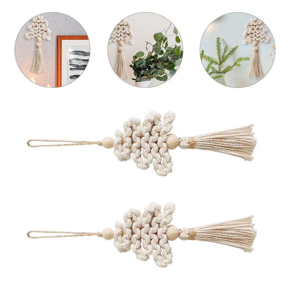 

Wall Macrame Hanging Decor Woven Tapestryornament Room Tassel Bedroom Curtain Decoration Baby Rope Cotton Accessories Car