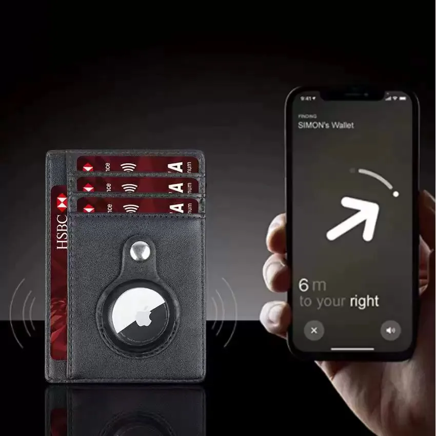 

Новинка, кошелек с RFID-меткой, Тонкий минималистичный чехол для телефона, защитный чехол для Airtag, защитный кошелек с защитой от потери