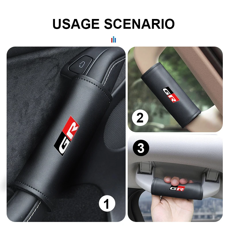 Фото Защитные накладки на ручки дверей и подлокотники с эмблемой Toyota для Yaris, Corolla, Prius, Auris, C-HR, Land Cruiser – аксессуары для интерьера автомобиля №5