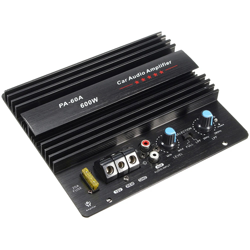 

12V 600W PA-60A Speaker Car Audio Lossless Amplifier Board High Power Module HIFI Sound Accessories Subwoofer Bass Durable