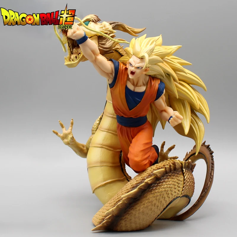 

20cm Dragon Ball Z Action Figure Dragon Fist Explosion Goku Shenron Dragon Boxing Goku Super Saiyan 3 Toy Collection Decor
