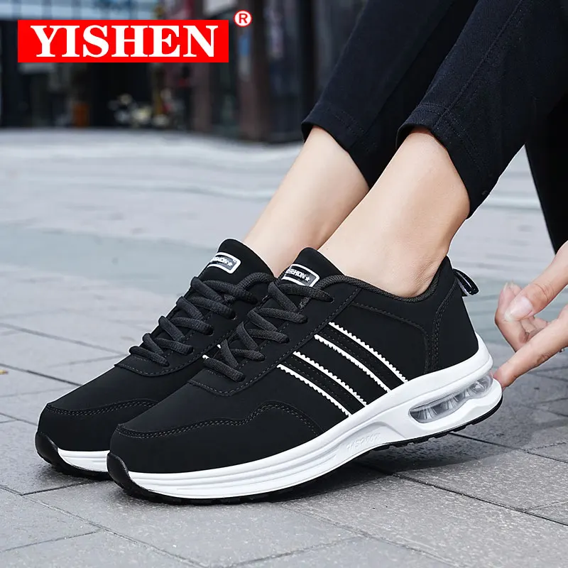 

YISHEN Running Shoes For Women Sneakers With Fleece Cushioning Women's Sports Shoes Lace Up Training Shoes Zapatillas Para Mujer