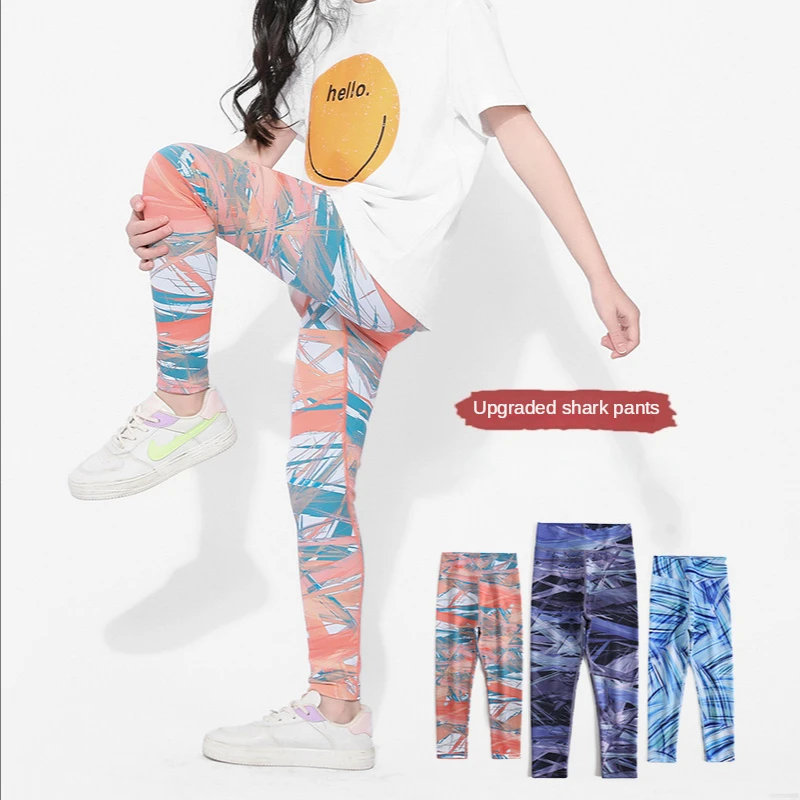 

Children Leggings Trouser Kids Spring Summer Clothing Girls Cartoons Printing Pants For 3-12 Years Girls Yoga Pants
