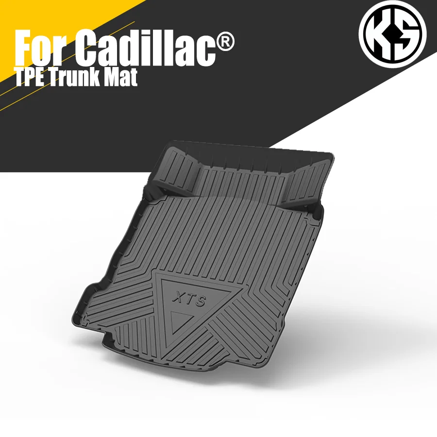 Коврик для багажника из ТПЭ под заказ для Cadillac XTS XT4 XT5 XT6 CT4 XT5 XT6 SRX автомобильный водонепроницаемый Нескользящий Резиновый 3D подкладка для гр...