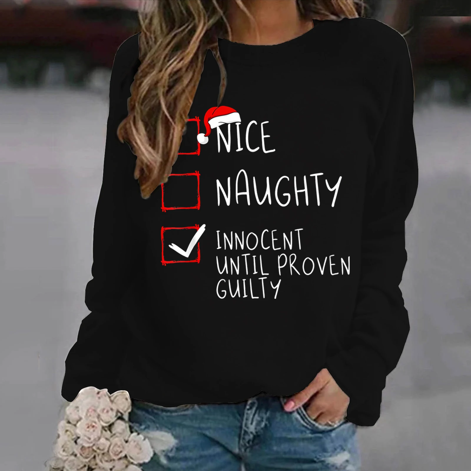 

Couple Hoodies Lovers Men Ladies Fleece Tops Harajuku Hip Hop Clothes Women Pullover Innocent Until Proven Guilty Print Hoodie