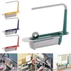 Органайзер для кухонных раковин, телескопическая полка для раковины, регулируемая стойка для слива мыла, корзина для хранения, кухонные аксессуары