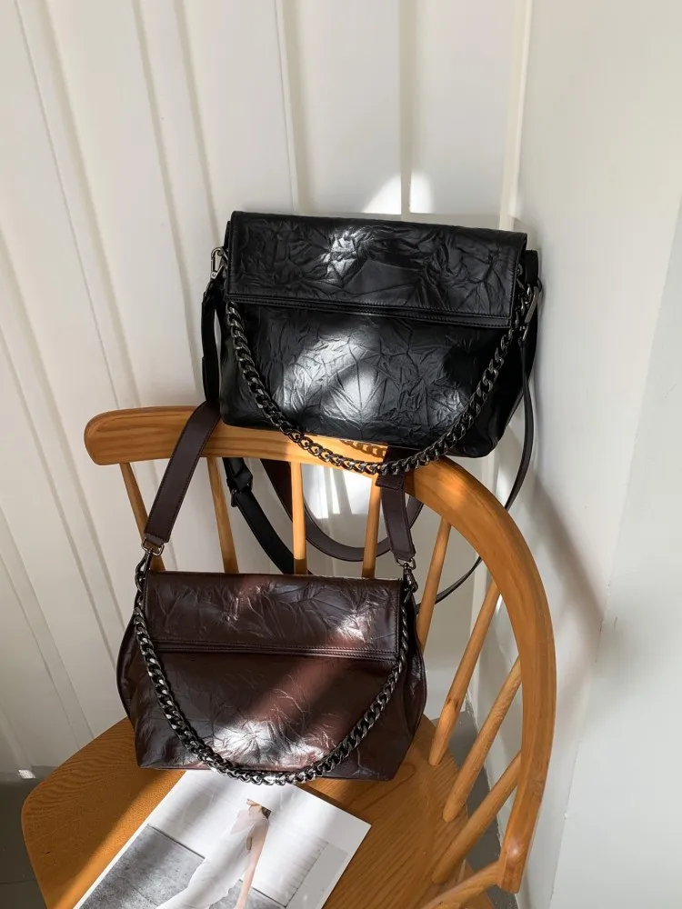 Сумка-мессенджер женская из натуральной кожи элегантная офисная сумочка на