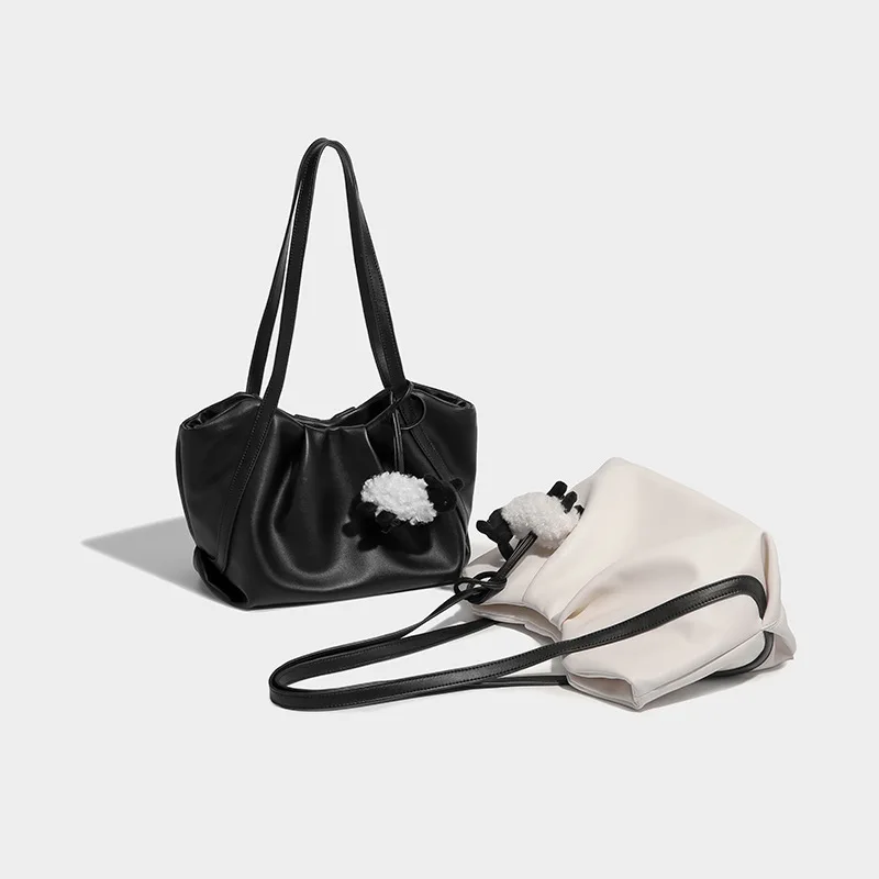 Женская сумка новинка 2023 высококачественная большая вместительная морщинистая