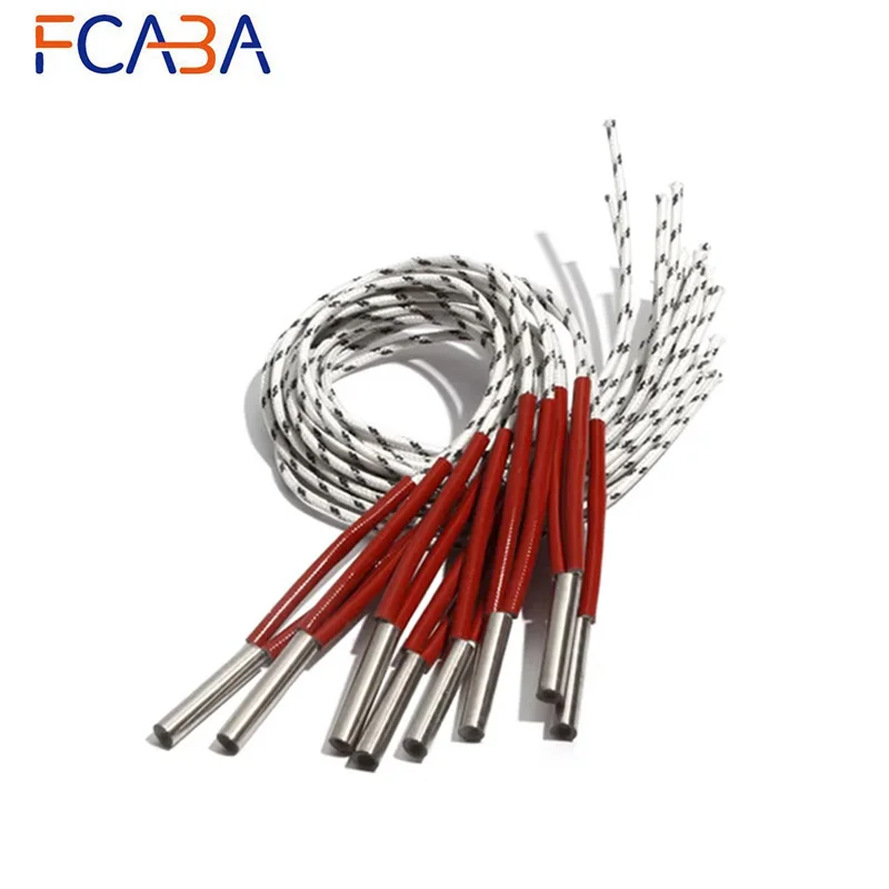 5 шт. Трубчатый нагреватель картриджа FCABA 316SUS 8 мм 50-60 мм 110/220/380 В 160-200 Вт