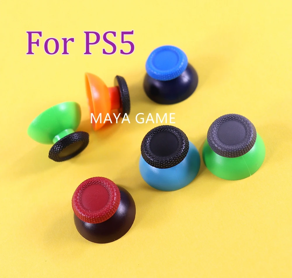 

10pcs For PS5 Controller Thumbstick Cover double color cap 3D Joystick Stick cap Module Mushroom Cap