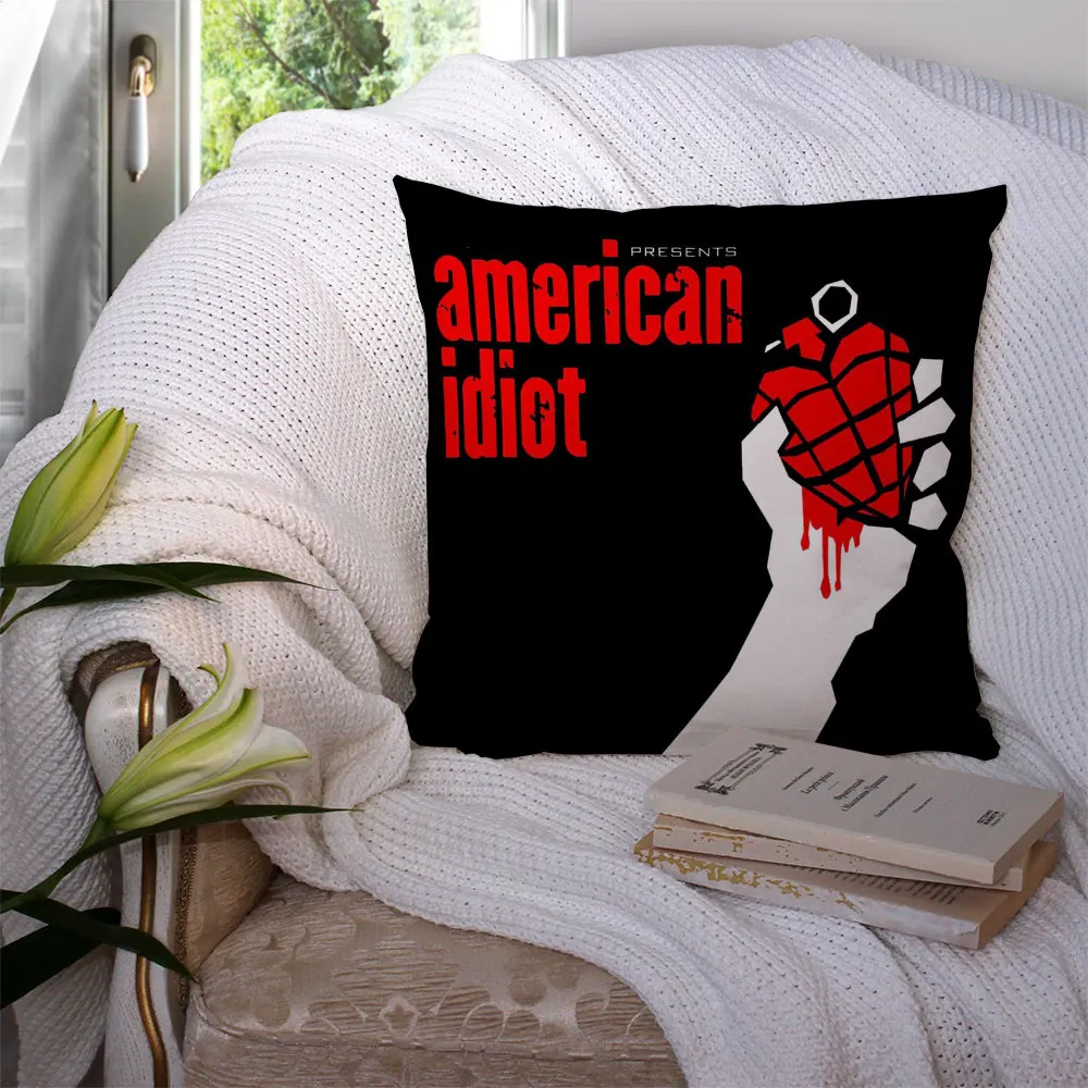 

Green Day Custom Pillowcase Cushion Cover Home Decor Hotel Car Seat Backrest Sofa Pillow Case 220119-25