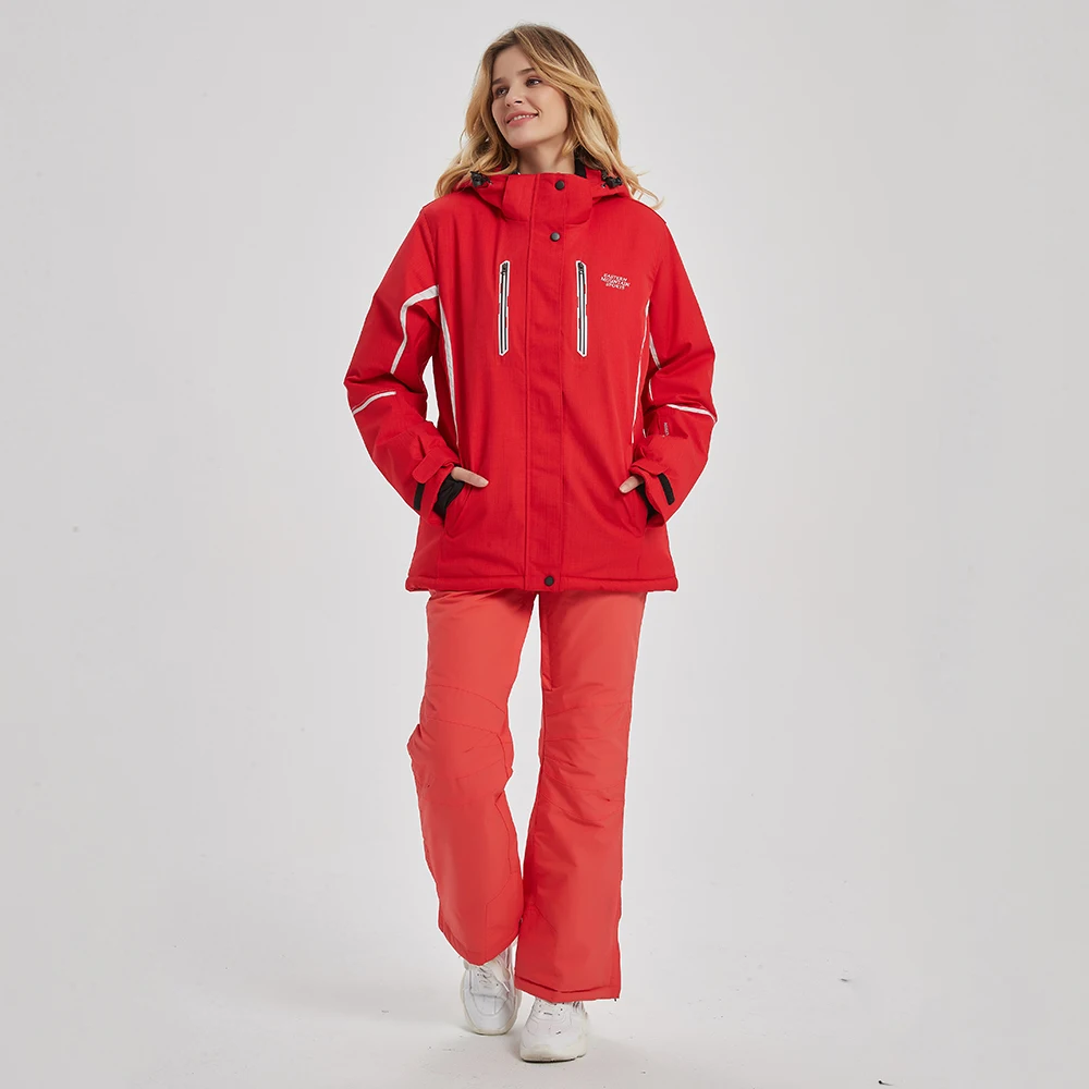 

Лыжный костюм женский, зимняя куртка и штаны, ветрозащитный, водонепроницаемый, дышащий, теплый, для катания на лыжах, сноуборде