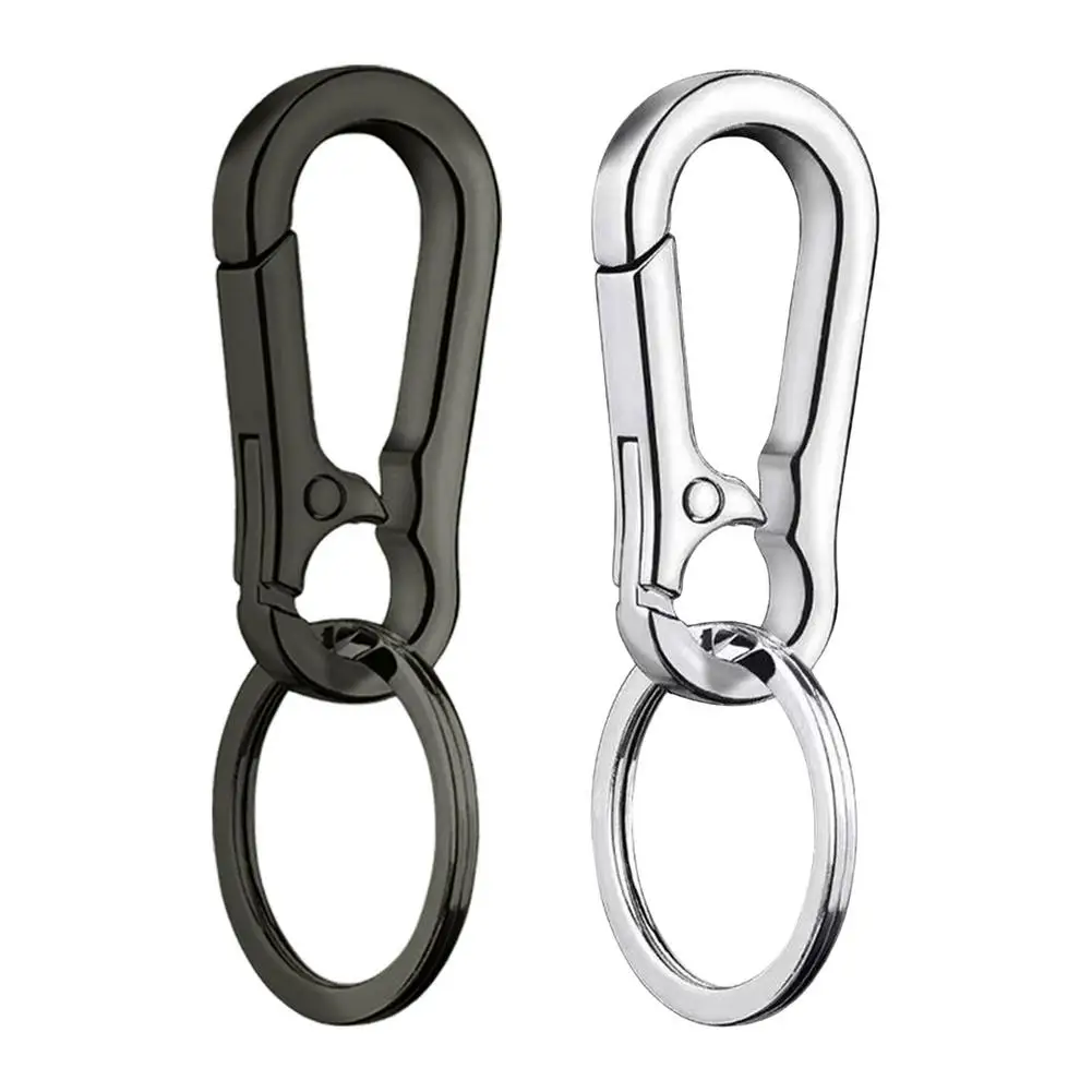 

Unisex Key Chain Stainless Steel Gourd Buckle Carabiner Keychain Waist Belt Clip Keyring Anti-lost Ring Buckle Car Decor Gifts