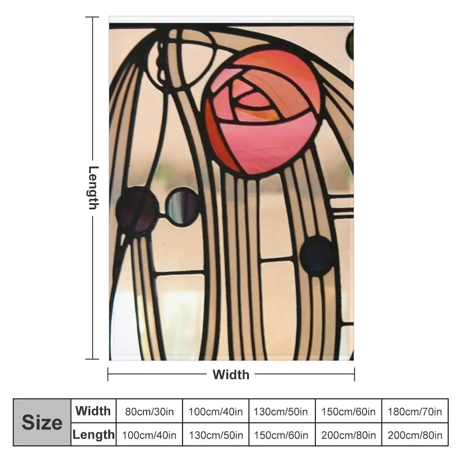 Одеяло в клетку с надписью Window-Charles Rennie Mackintosh
