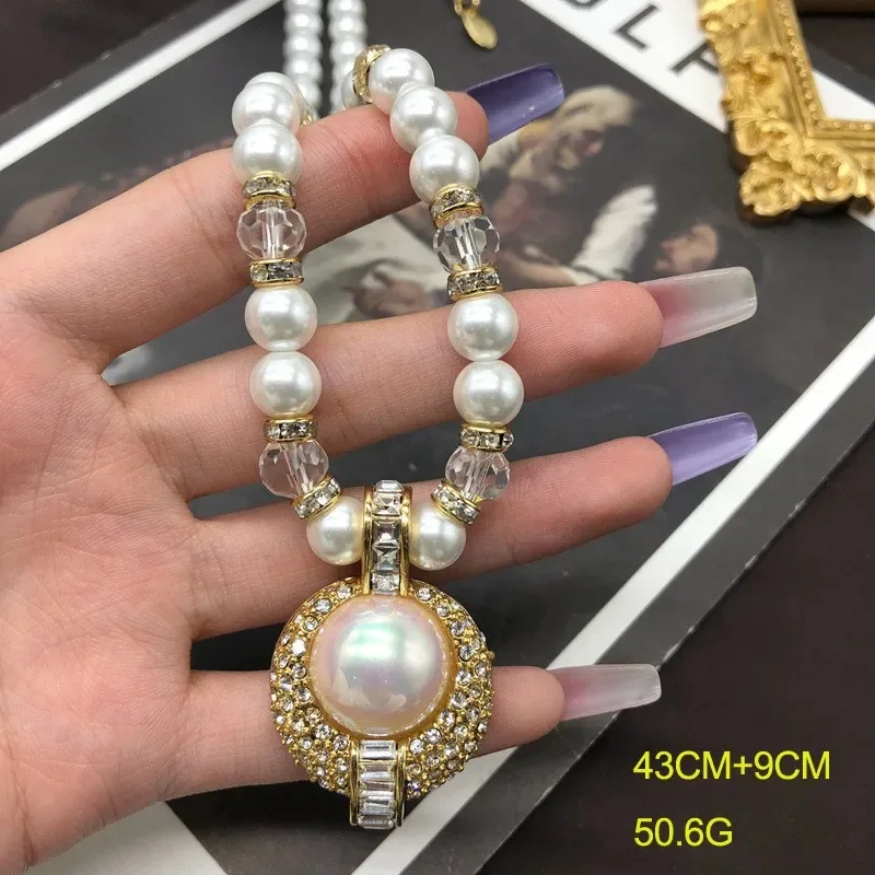 Ожерелье Draweye в стиле барокко с серым жемчугом для женщин винтажное корейское