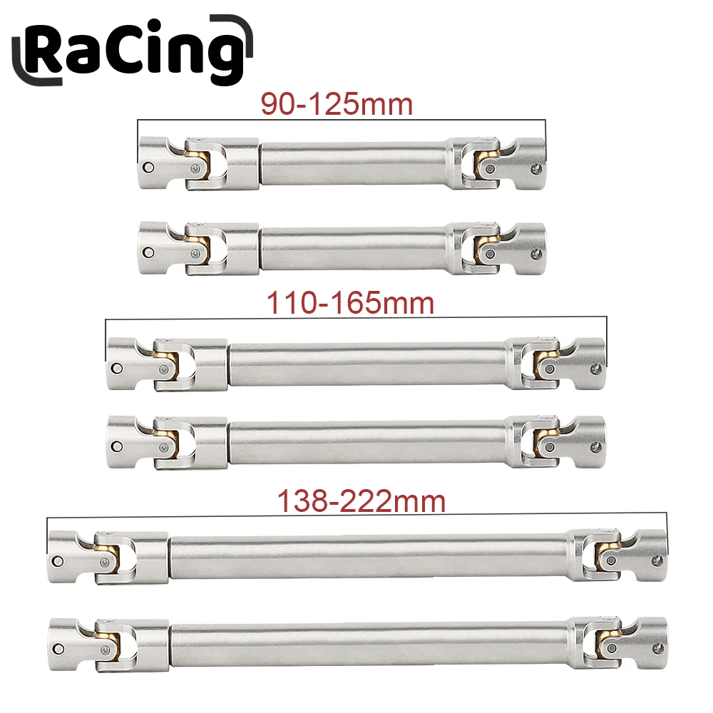 

Stainless Steel Universal Joint Drive Shaft for 1/10 RC Crawler TRX4 TRX6 Axial SCX10 II RBX10 RR10 Wraith Capra D90 Redcat GEN8