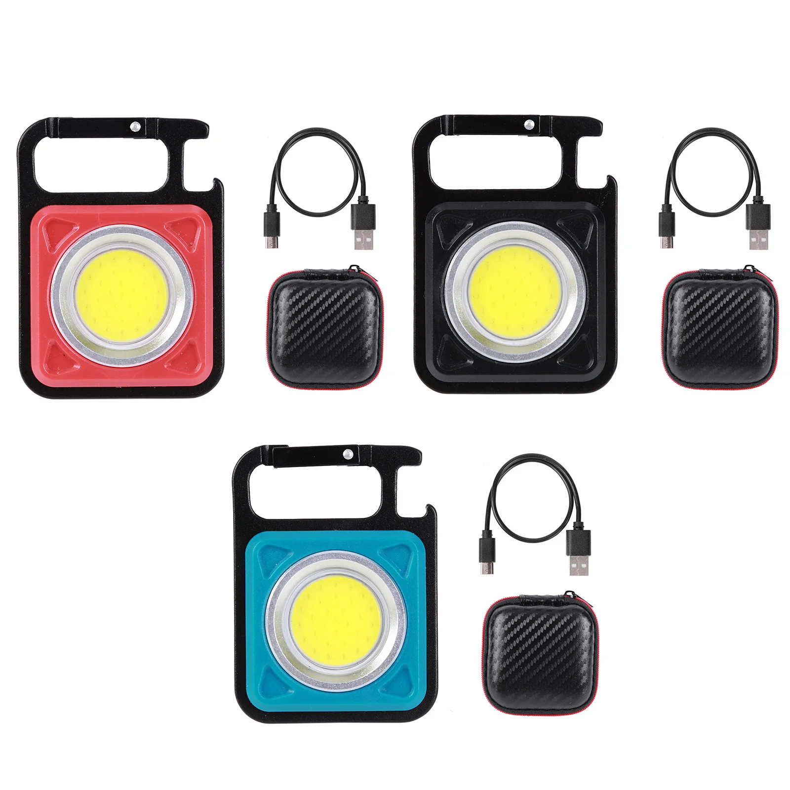 

Mini LED Flashlight Portable USB Rechargeable Work Light 800 Lumens Bright Keychain Light Small Pocket Flashlights For Outdoor