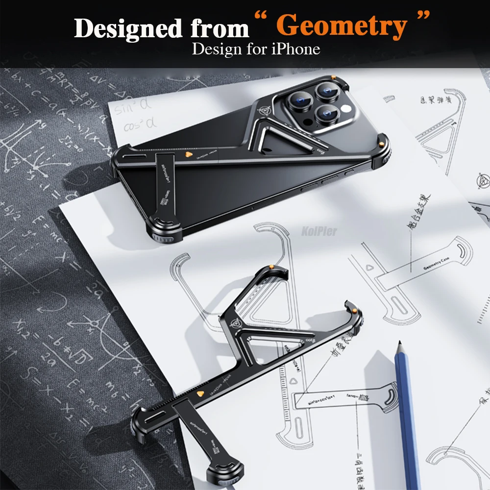 Чехол для телефона из алюминиевого сплава iPhone 16 Pro Max ударопрочный металлический