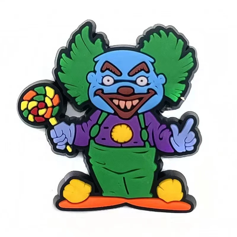 50Pcs PVC Shoe Crocs Buckle Accessories Halloween  DIY Cartoon Shoes Decoration For Kids Croc Charms Kids Party Gift