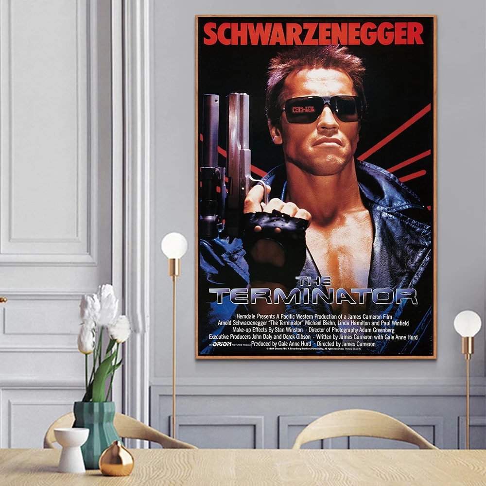 

The Terminator Art Canvas Prints Poster Arnold Schwarzenegger Movie Paintings Modern Wall Decoration Picture For Home Decor