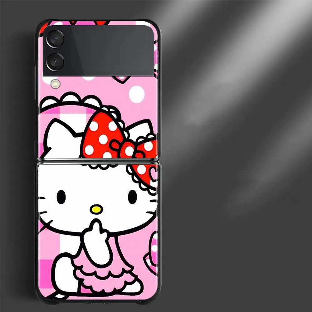 Популярный чехол Hello Kitty с рисунком для Samsung Galaxy Z Flip3 5G ZF3 жесткий телефона из