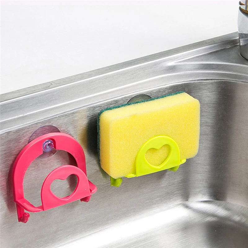 

Portable Kitchen Towel Sponge Storage Rack Kitchen Sink Cleaning Brush Soap Rag Drain Holder With Drain Multi-Function With Hook