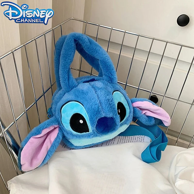 

Disney Stitch Plush Bag Kawaii Messenger Bag Girl Handbag Anime Stuffed Toys Children Cartoon Plushie Soft Birthday Toys