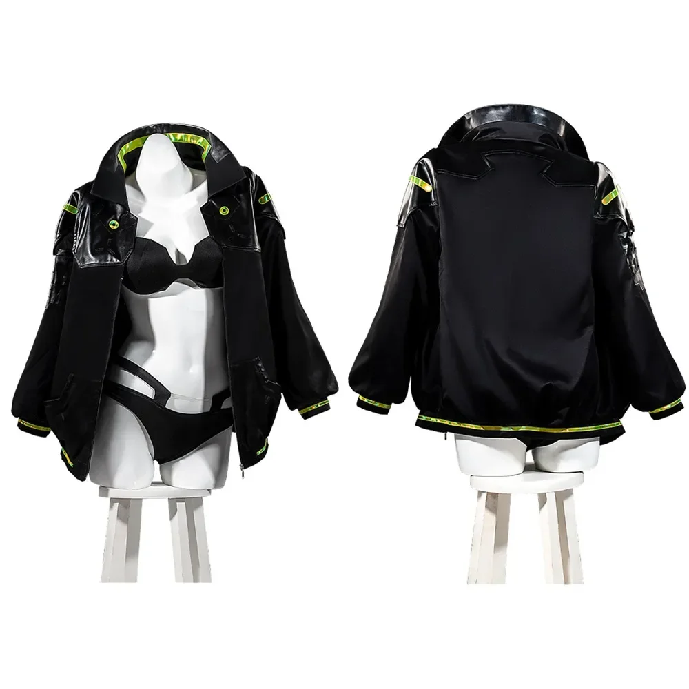 Черный сексуальный женский костюм для косплея Ребекка бюстгальтер трусики