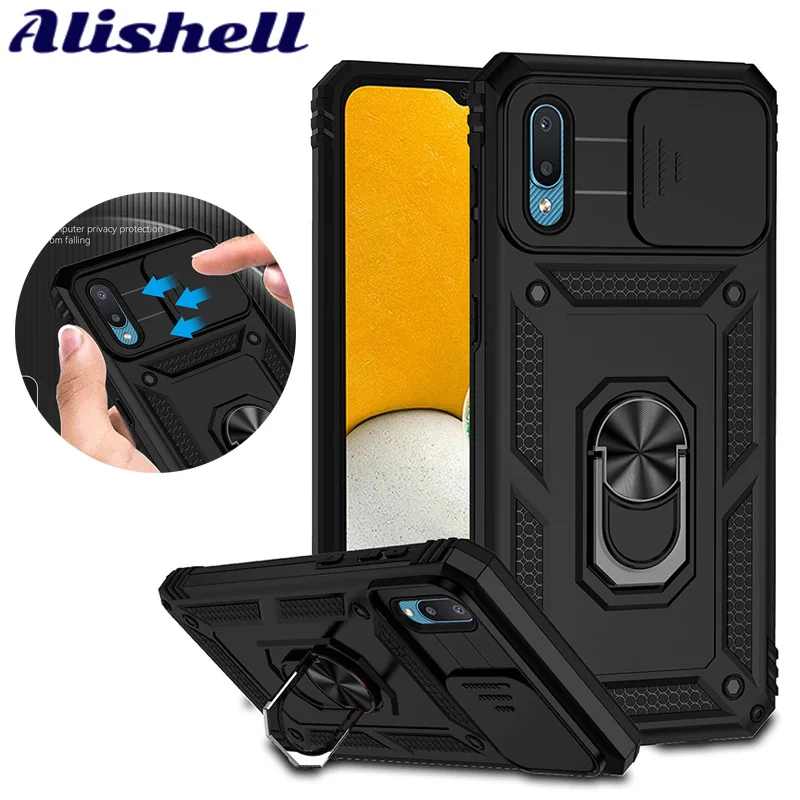 

Alishell Slide Camera Lens Case for Samsung Galaxy M02 M23 M32 M33 M42 M53 5G J7Prime Military Grade Bumpers Armor Cover
