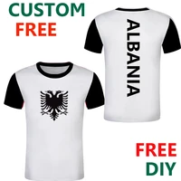 albania eagle male youth student free custom name number print photo flag white red black t shirt casual boy clothes