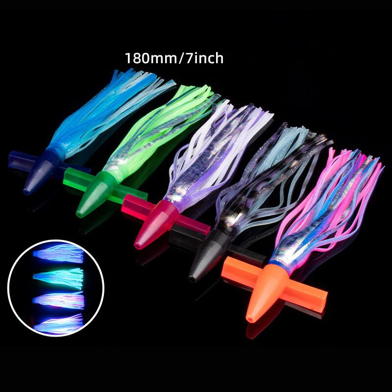 1 шт. 18 см 23 юбка для троллинга приманки тунца тонущая лодка биомиметическая