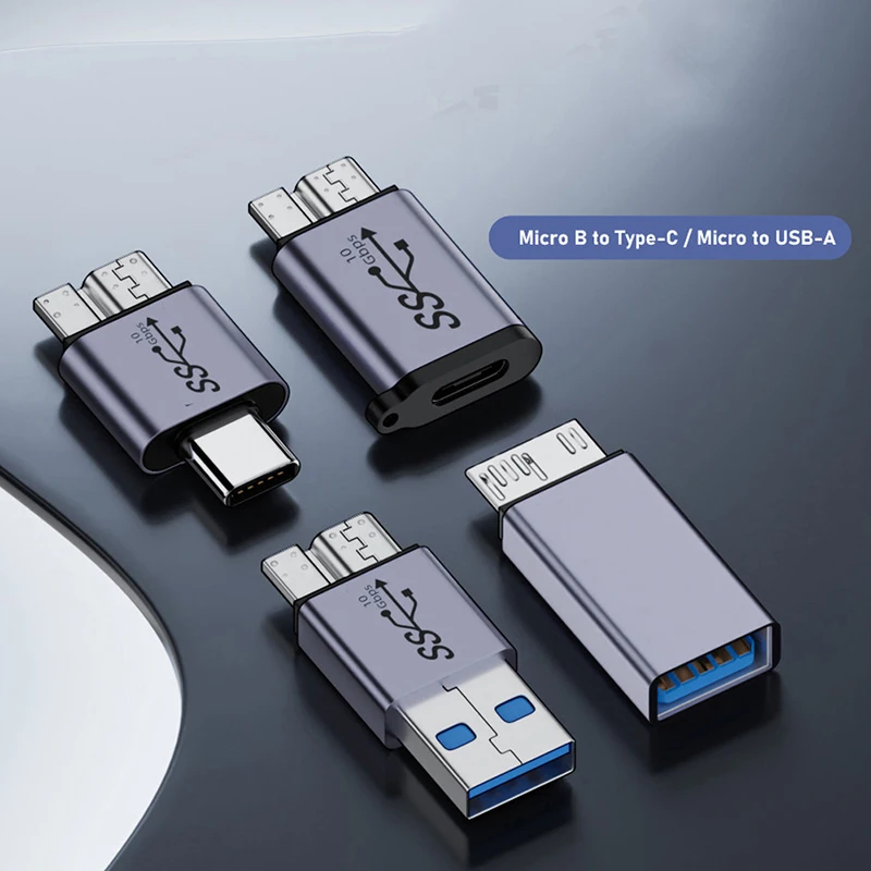 

USB A/C To Micro B 3.0 Adapter 10Gbps Super Speed Data Sync Converter For S5 Note3 External Hard Drive Disk Box HDD