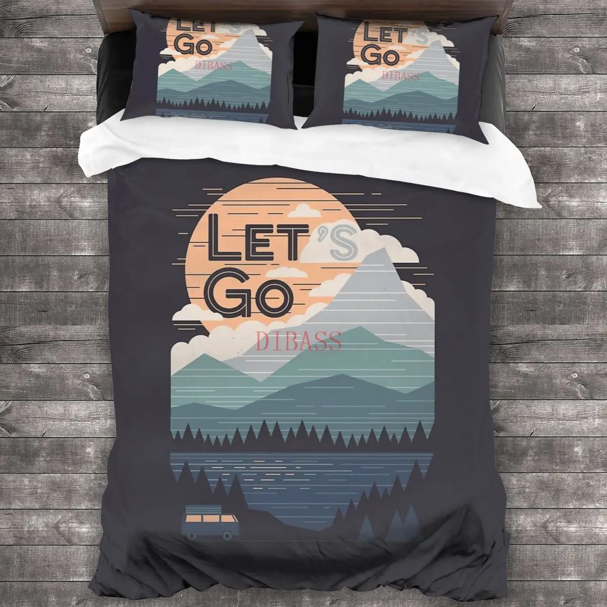 

Lets Go Soft Microfiber Comforter Set with 2 Pillowcase, Quilt Cover With Zipper Closure King Size Comforter Cover