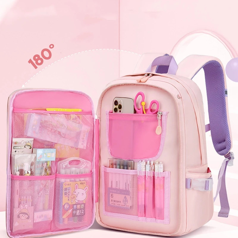 Kids Backpack Cute Girls Bookbag Lightweight School Bag for Elementary Students Women Travel Back Pack Sequins Decor