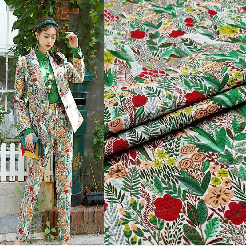 

Custom Brocade Jacquard Dress Fabric for Stitch Clothes Fashion Women Suit Vest Diy Sewing Meterial Cloth by the Meter