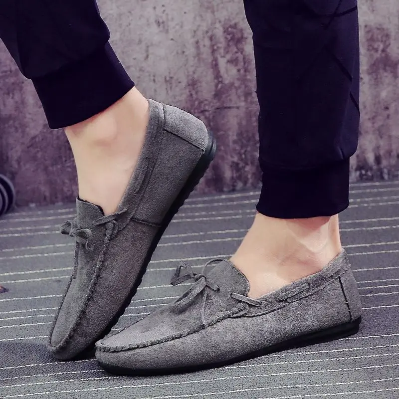

Men Loafers Shoes 2022 Spring Autumn Fashion Boat Shoes Men Soft Flats Comfy Slip-on Suede Leather Men Casual Shoes