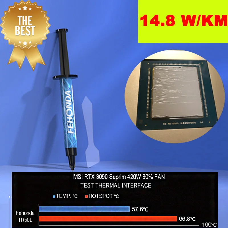 Новая термопаста Fehonda 14 8 Вт TR50L 4 г 12 компаунд проводимости силиконовая смазка