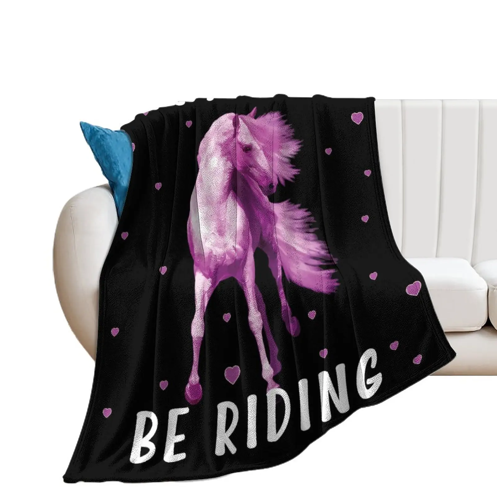 

Super Soft Blankets Dancing Horse Throw Blanket Bedding Cover All Season for Sofa Picnic Couch Gift Customized 50''x60'' Kids