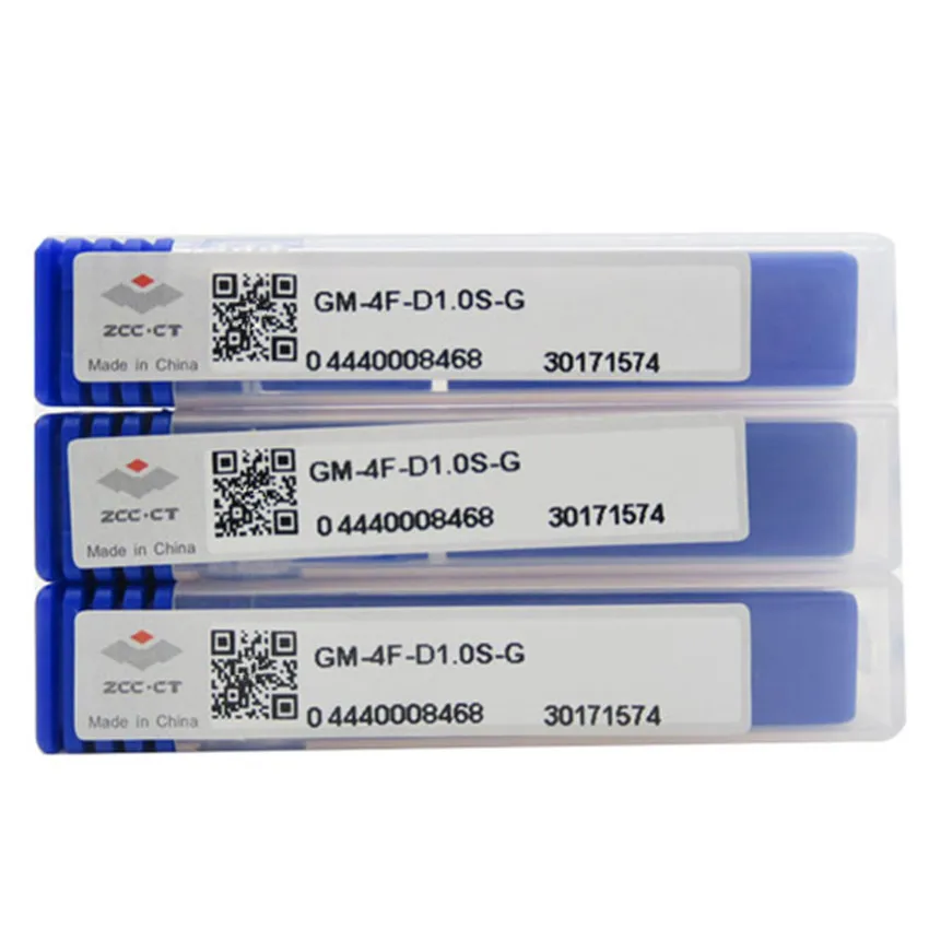 

GM-4F-D1.0S-G/GM-4F-D1.5S-G/GM-4F-D2.0S-G/GM-4F-D2.5S-G/GM-4F-D3.0S-G/GM-4F-D4.0S-G ZCC.CT 4 Flute Flat end mills 1pcs/box