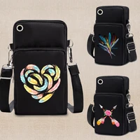 shoulder wallet women phone purse bag womens handbag long wristlet wallets clutch messenger shoulder straps bag feather print