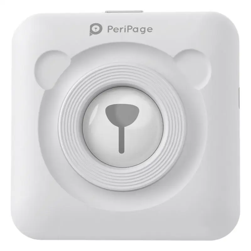 

Mini Portable Printer Photo Students Document Thermal Printer Creative Printer (White)