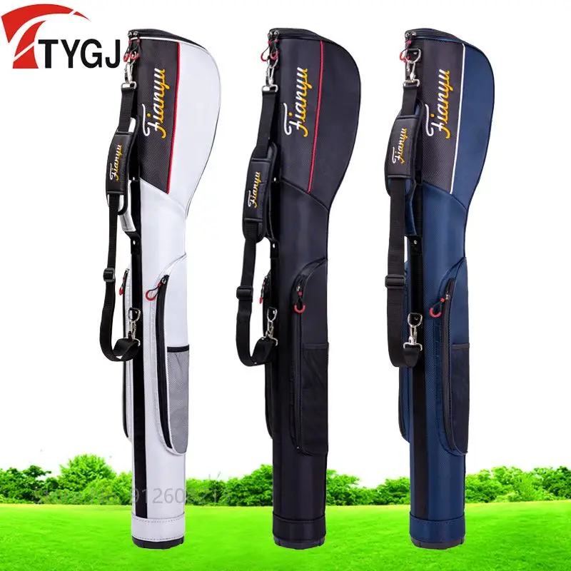 TTYGJ Lightweight Portable Golf Gun Bags Waterproof Golf Bag with Shoulder Belt High Capacity Storage Package Can Hold 6-7 Clubs