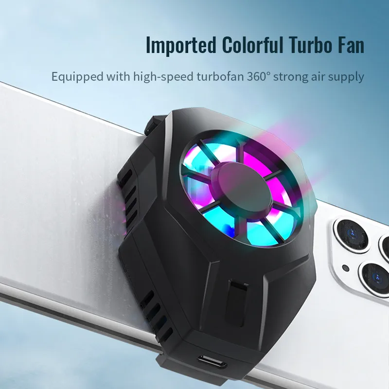 

Game Mobile Phone Cooler USB Powered Radiator Snap-on Cooling ToolPortable Cooling Fan For iPhone 13 12 11 Pro Max mini Xr Xs X