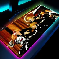 bleach ichigo and rukia backlit mat table rubber pads complete rgb japanese gaming mouse pad office accessories anime mousepad