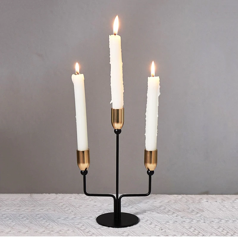 Metal Multi Head Candlestick Wedding Party Elegant Table Candle Stand Home Candle Holders Decoration