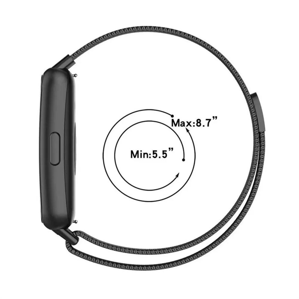 Milan Magnetic Loop Strap For Huawei Band 7 Metal Stainless Steel Replacement Bracelet For Huawei Band7 Smart Watch Wristband