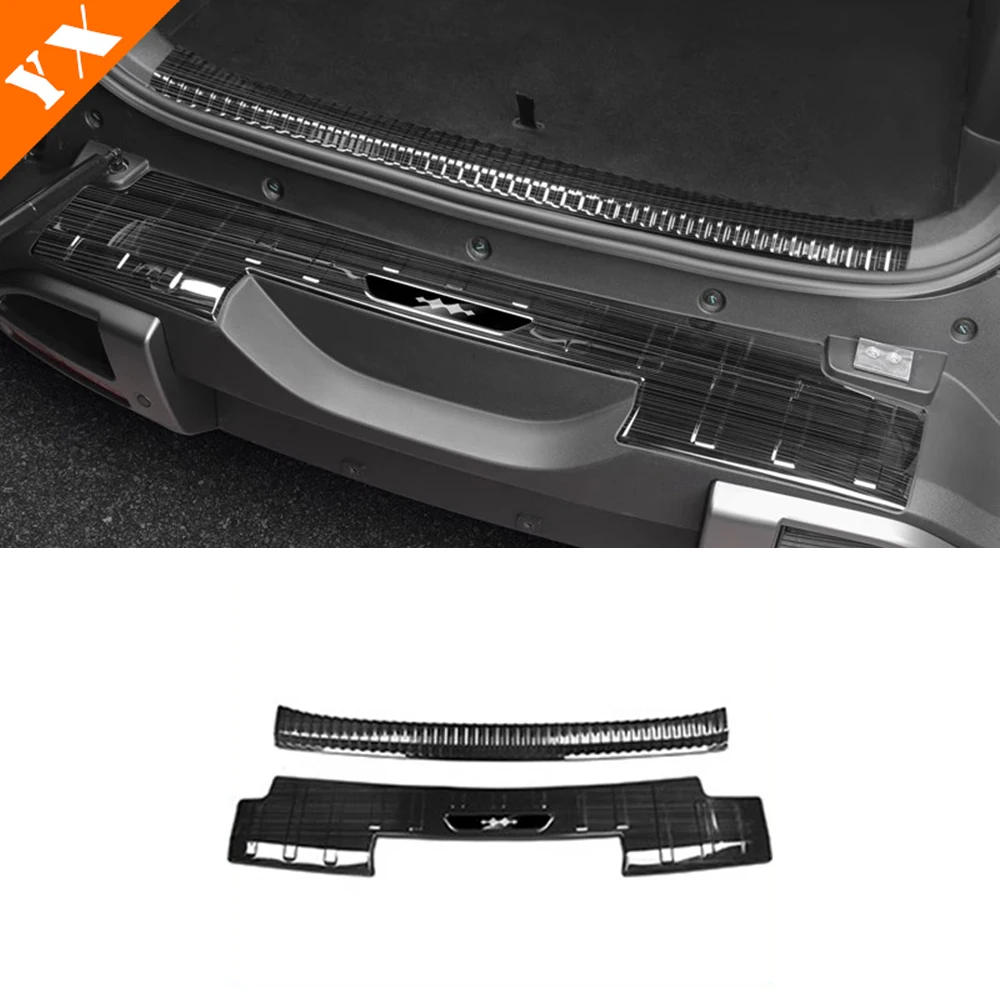 

Для BYD leopard 3 титан 3 2025 2026, аксессуары, нержавеющая отделка, защитная пластина заднего багажника автомобиля, защита от ударов/пылевого порога