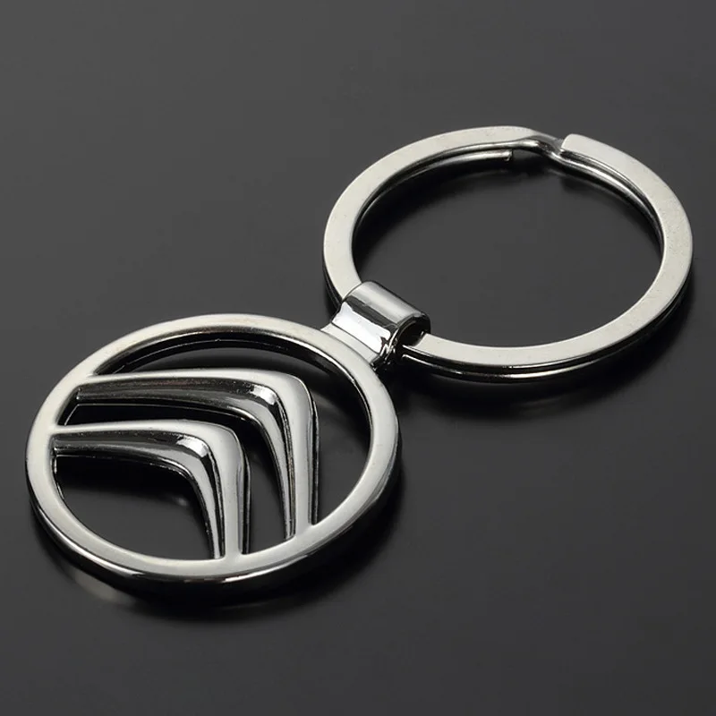 Porte-clés de voiture avec pendentif  accessoire pour Logo de citroën Elysee Berlingo Aircross C5 X7
