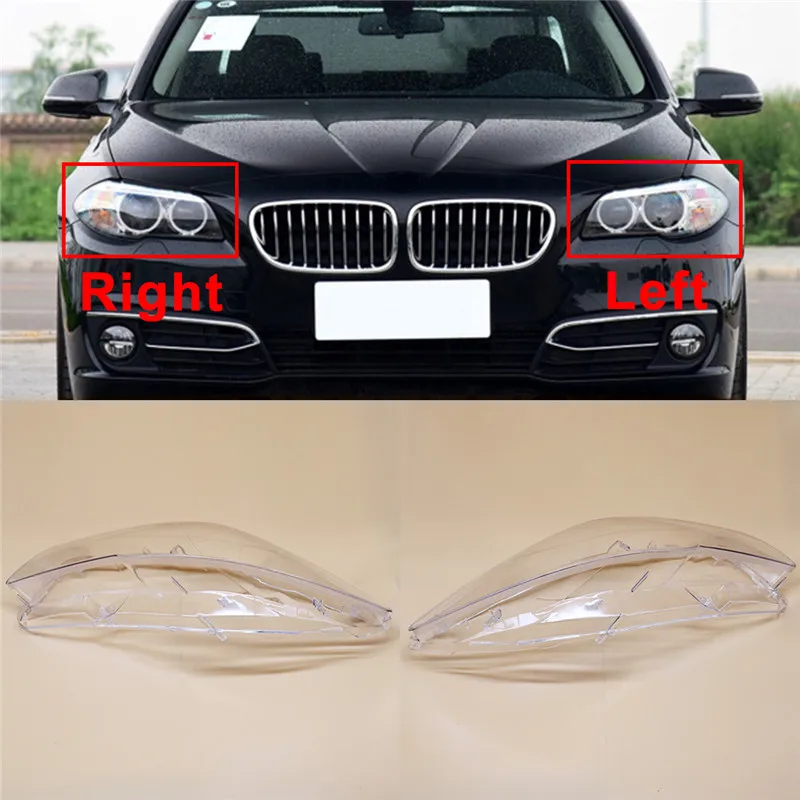 

Car Front Headlight Lens Cover for BMW 5 Series F10 F18 528i 530i 535i 2010-2017 Glass Auto Shell Headlamp Lampshade Transparent